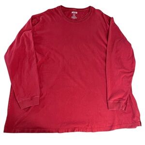 Duluth Trading Co Shirt Mens 3XL Red Longtail T Long Sleeve Relaxed Fit